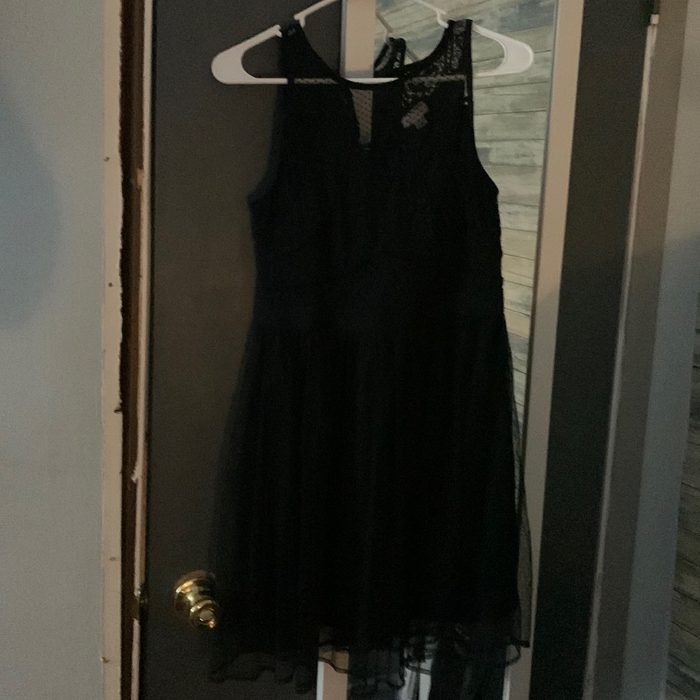Zip back, toule bottom dress